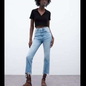 ZARA THE DREED FLARE JEANS LIGHT BLUE 👖